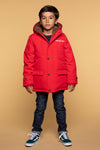 Jongens Boys Jacket Parka van Moodstreet in de kleur Red in maat 116.