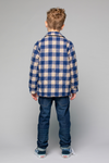 Jongens Boys Jacket Check van Moodstreet in de kleur Blue in maat 146-152.