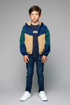 Jongens Boys Jacket Colourblock van  in de kleur Navy in maat 146-152.