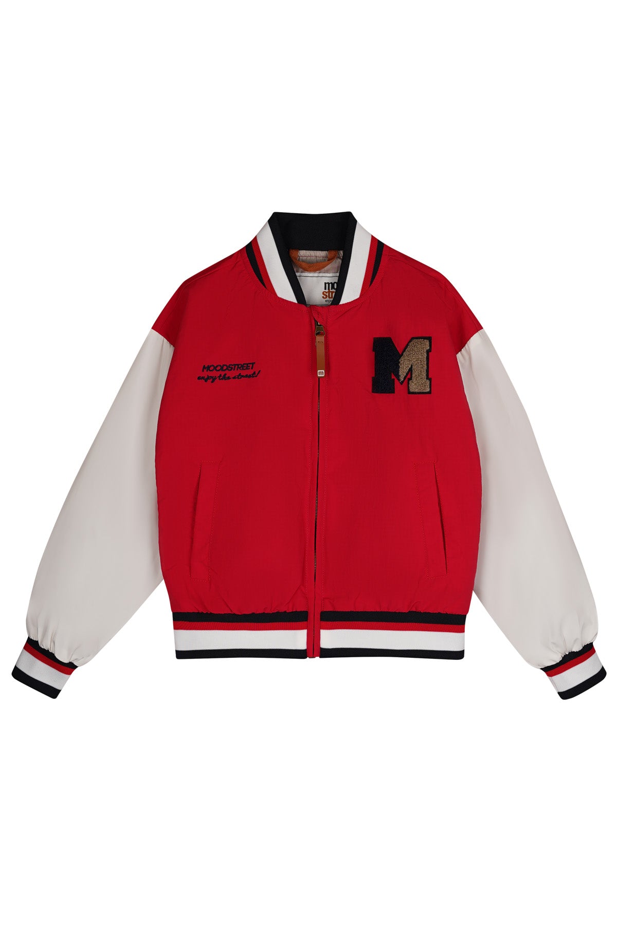 Moodstreet Boys JONAS Jacket Red & White Bomber