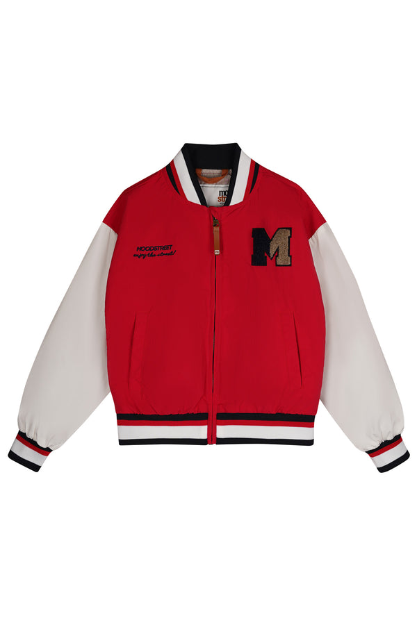 Moodstreet Boys JONAS Jacket Red & White Bomber