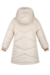Meisjes JAIRA dull quilted parka van Moodstreet in de kleur Winter White in maat 146-152.