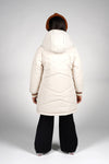 Meisjes JAIRA dull quilted parka van Moodstreet in de kleur Winter White in maat 146-152.