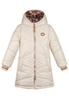 Meisjes JAIRA dull quilted parka van Moodstreet in de kleur Winter White in maat 146-152.