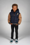 Jongens JERICHO winter baseball jacket van Moodstreet in de kleur Navy in maat 146-152.