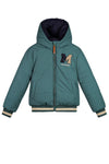 Jongens JAMIE reversible jacket van Moodstreet in de kleur Rainforest in maat 146-152.