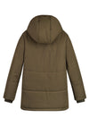 Jongens JASPER quilted parka van  in de kleur Khaki in maat 122-128.