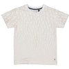 Jongens Shortsleeve MARKLS242 van Little Levv in de kleur AOP White Text in maat 128.