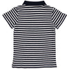 Jongens Polo MARLONLS242 van Little Levv in de kleur AOP Blue Stripe in maat 128.