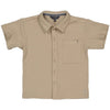 Jongens Blouse MAUROLS242 van Little Levv in de kleur Taupe in maat 128.