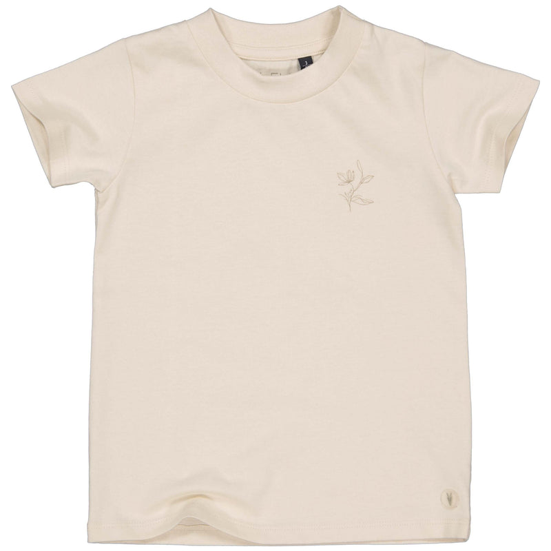Meisjes Shortsleeve MELINLS241 van Little Levv in de kleur Ivory White in maat 128.