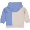 Jongens Hooded Sweater MICALS242 van Little Levv in de kleur Kit in maat 128.