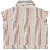 Meisjes Blouse MIEPLS241 van Little Levv in de kleur AOP Taupe Stripe in maat 128.
