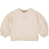 Meisjes Oversized Sweater MIJNTJELS241 van Little Levv in de kleur Ivory White in maat 128.