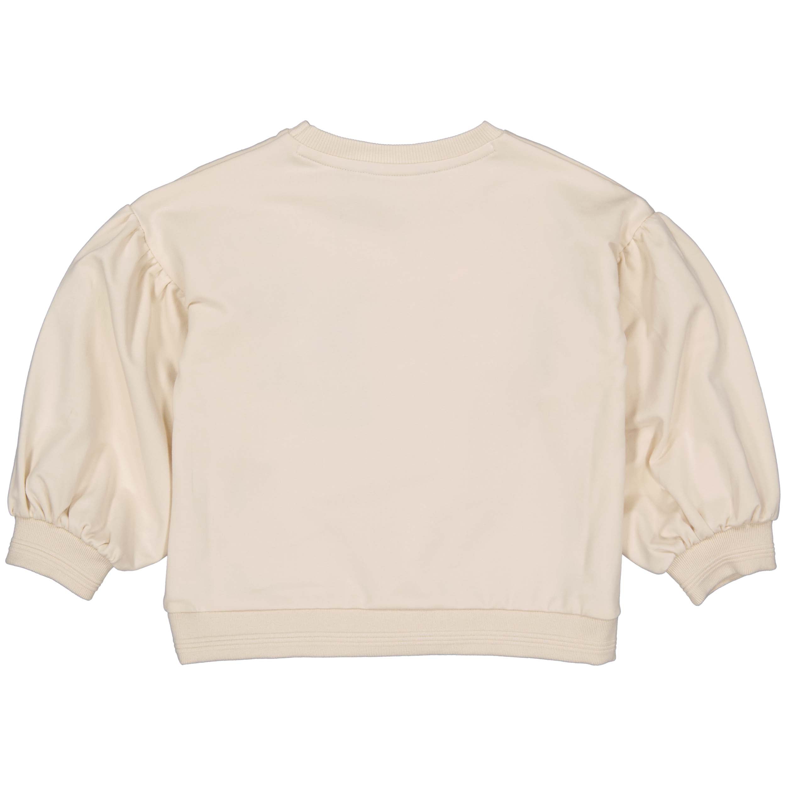 Meisjes Oversized Sweater MIJNTJELS241 van Little Levv in de kleur Ivory White in maat 128.