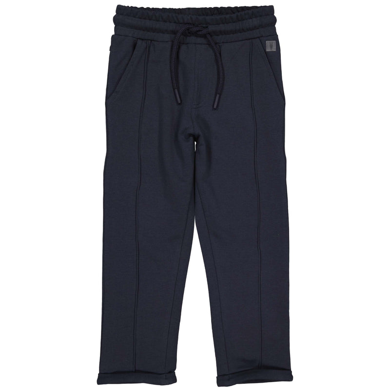 Jongens Sweatpants MILANLS241 van Little Levv in de kleur Night Blue in maat 128.
