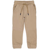 Jongens Sweatpants MILESLS241 van Little Levv in de kleur Taupe in maat 128.
