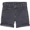Jongens Jeans short MINOLS243 van Little Levv in de kleur Light Grey Denim in maat 128.