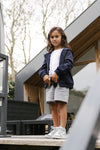 Jongens Jacket MIRONLS242 van Little Levv in de kleur Night Blue in maat 128.