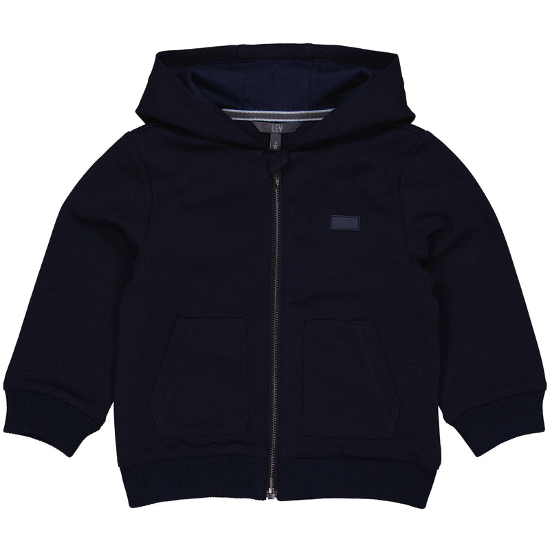 Jongens Jacket MIRONLS242 van Little Levv in de kleur Night Blue in maat 128.