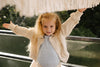 Meisjes Jacket MITZYLS241 van Little Levv in de kleur Ivory White in maat 128.