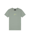 Jongens Malelions Junior Striped Signature T-Shirt van Malelions in de kleur Agave Green in maat 176.