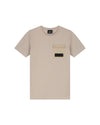 Jongens Malelions Junior Nylon Pocket T-Shirt van Malelions in de kleur Taupe in maat 176.