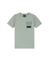 Jongens Malelions Junior Nylon Pocket T-Shirt van Malelions in de kleur Agave Green in maat 176.