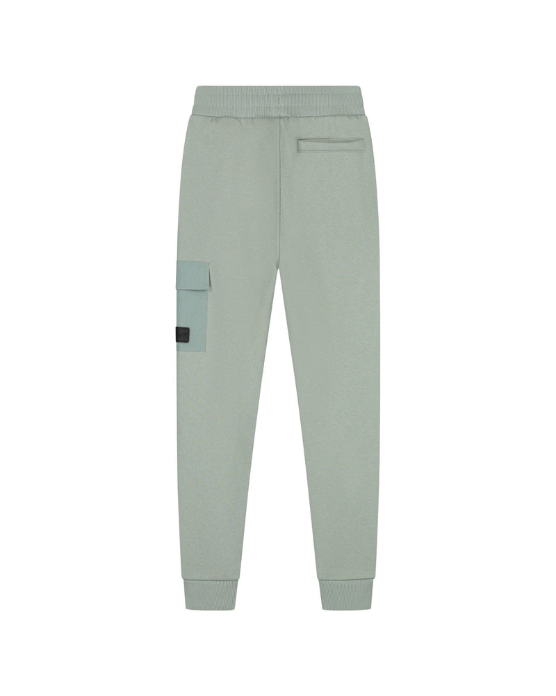 Jongens Malelions Junior Nylon Pocket Sweatpants van Malelions in de kleur Agave Green in maat 176.