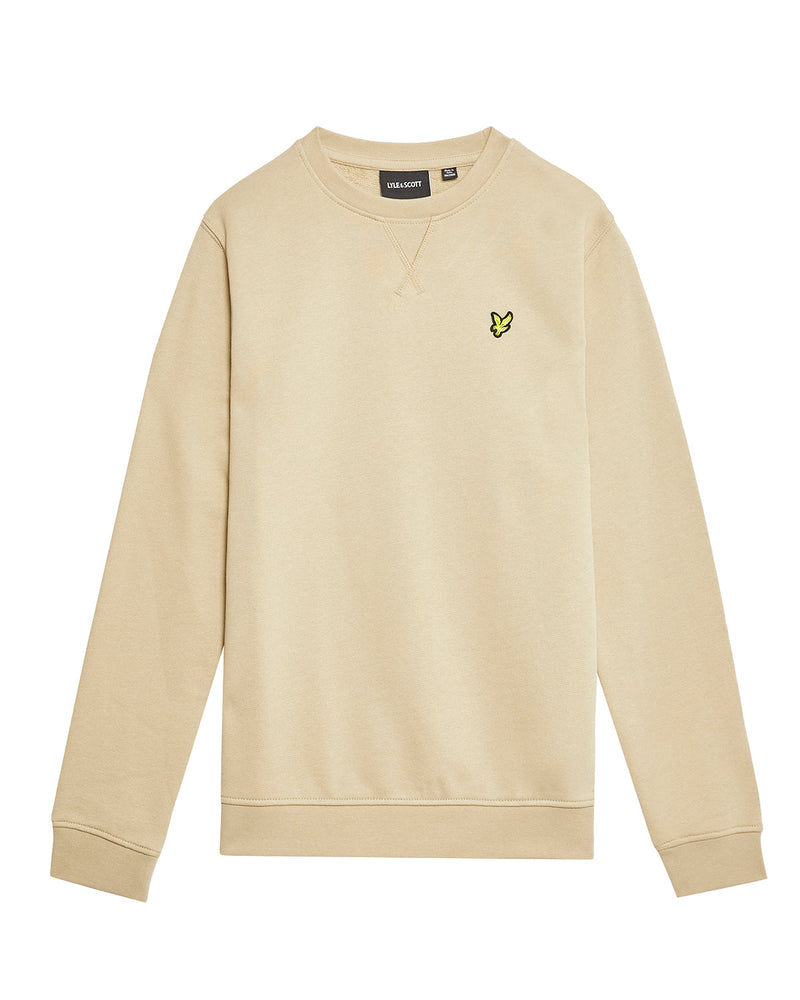 Jongens Crew Neck Sweatshirt van Lyle & Scott in de kleur Z151 Stone in maat 170-176.
