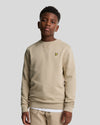 Jongens Crew Neck Sweatshirt van Lyle & Scott in de kleur Z151 Stone in maat 170-176.