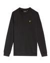 Jongens Crew Neck Sweatshirt van Lyle & Scott in de kleur Z865 Jet Black in maat 170-176.