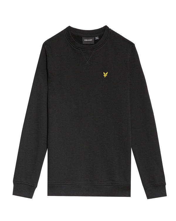 Jongens Crew Neck Sweatshirt van Lyle & Scott in de kleur Z865 Jet Black in maat 170-176.