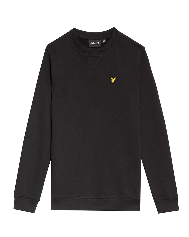 Jongens Crew Neck Sweatshirt van Lyle & Scott in de kleur Z865 Jet Black in maat 170-176.