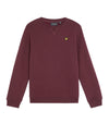 Jongens Crew Neck Sweatshirt van Lyle & Scott in de kleur Z562 Burgundy in maat 170-176.