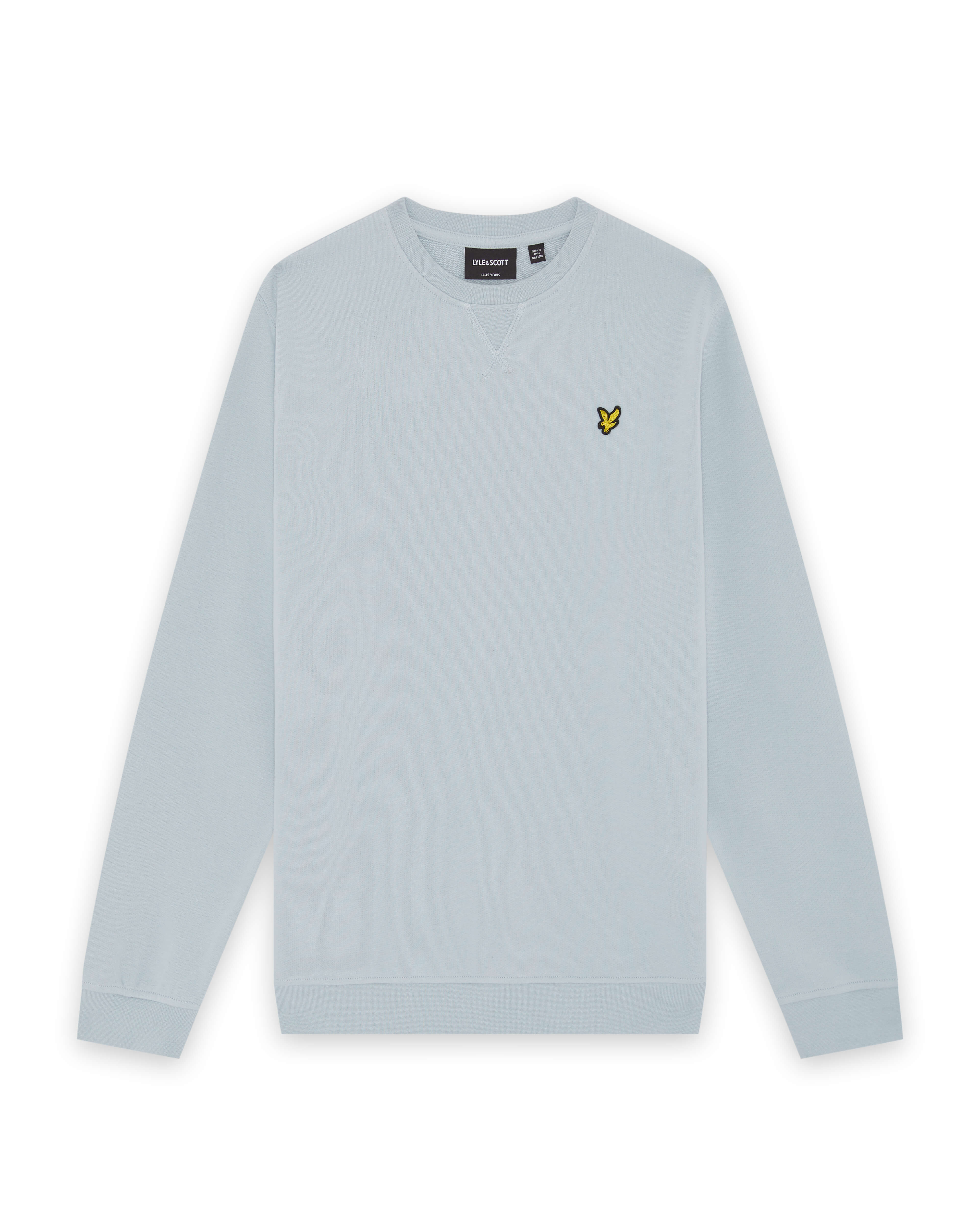 Jongens Crew Neck Sweatshirt van Lyle & Scott in de kleur Opal Blue in maat 170-176.