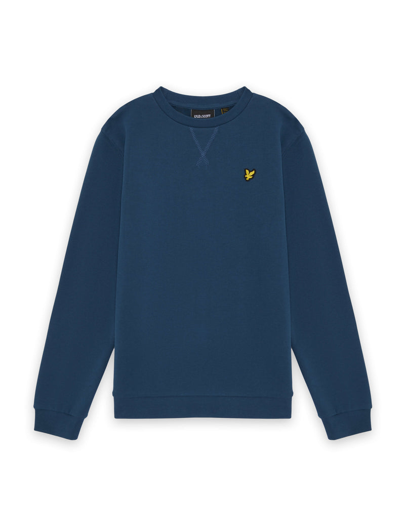 Jongens Crew Neck Sweatshirt van Lyle & Scott in de kleur W329 Aegean Blue in maat 170-176.