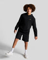 Jongens Pullover Hoodie van Lyle & Scott in de kleur Z865 Jet Black in maat 170-176.