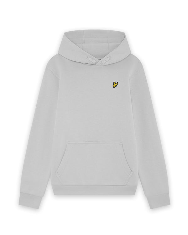 Jongens Brush Back Pullover Hoodie van Lyle & Scott in de kleur W248 Grey Fog in maat 170-176.
