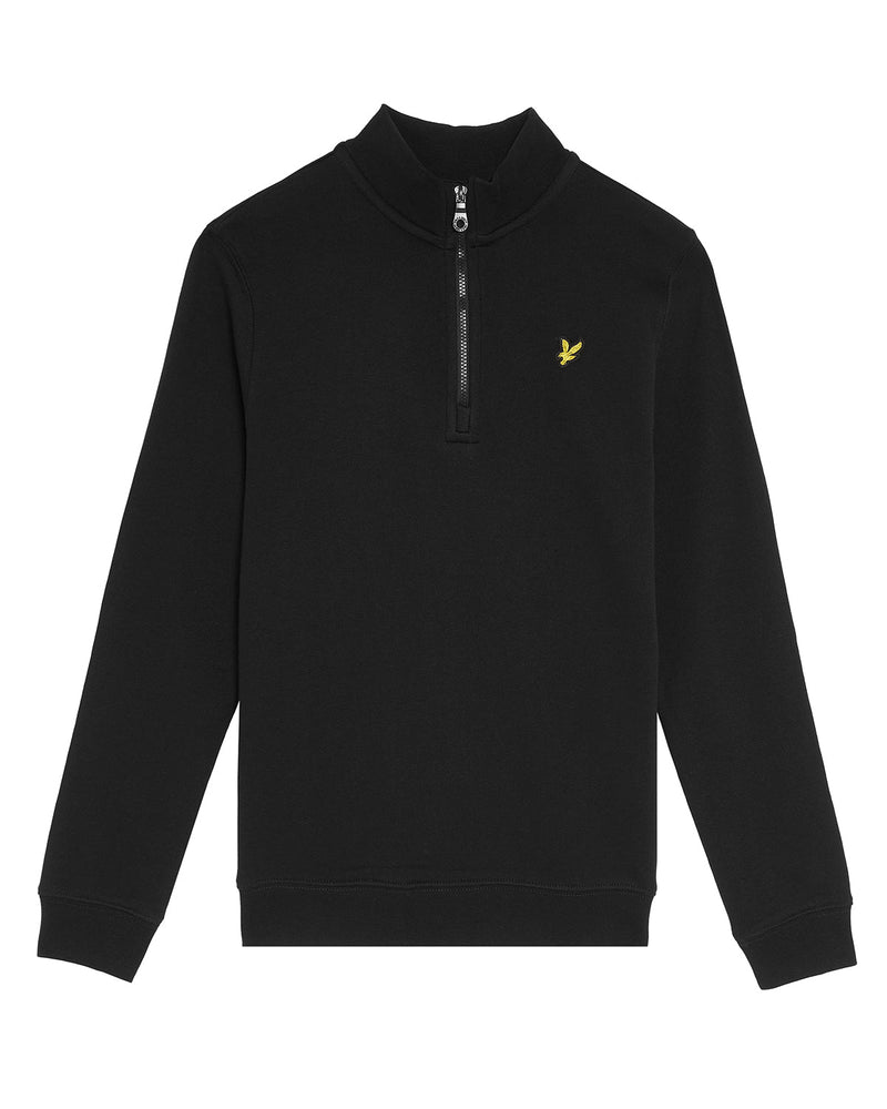 Jongens Quarter Zip Pullover van Lyle & Scott in de kleur Z865 Jet Black in maat 170-176.