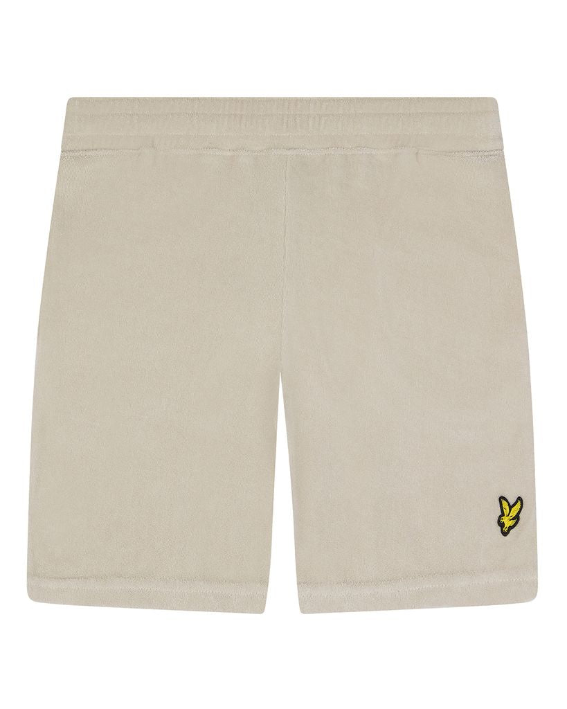 Jongens Towelling Short van Lyle & Scott in de kleur Cove in maat 170-176.
