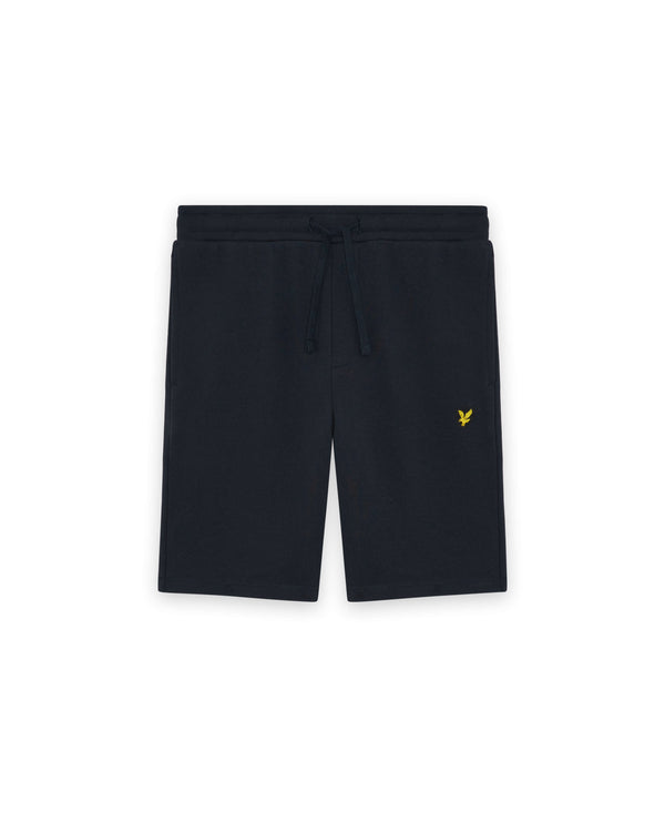 Jongens Sweat Short van Lyle & Scott in de kleur Dark Navy in maat 170-176.