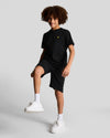 Jongens Sweat Short van Lyle & Scott in de kleur Z865 Jet Black in maat 170-176.