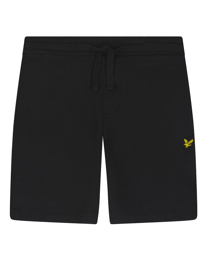 Jongens Sweat Short van Lyle & Scott in de kleur Z865 Jet Black in maat 170-176.