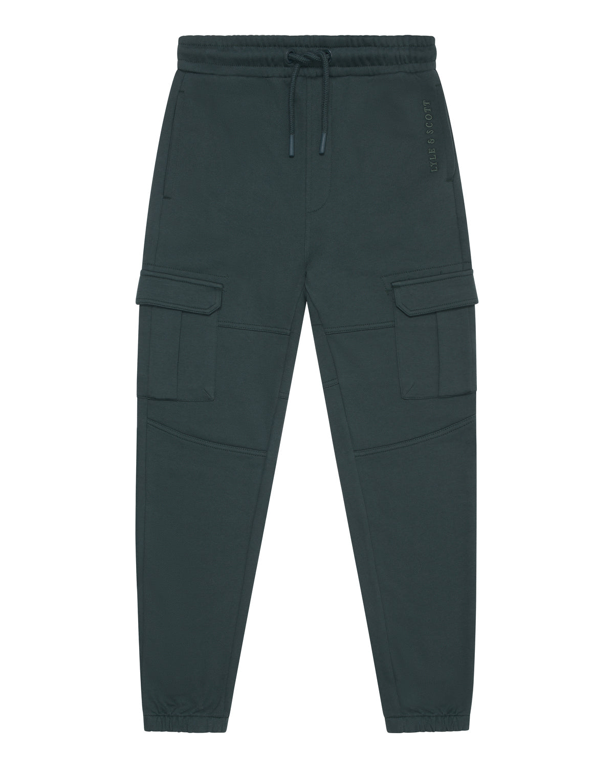 Jongens Cuffed Cargo Jogger van Lyle & Scott in de kleur Argyle Teal in maat 170-176.