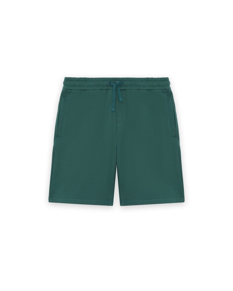 Jongens Heavy Weight Sweat Short van Lyle & Scott in de kleur Everglade in maat 170-176.