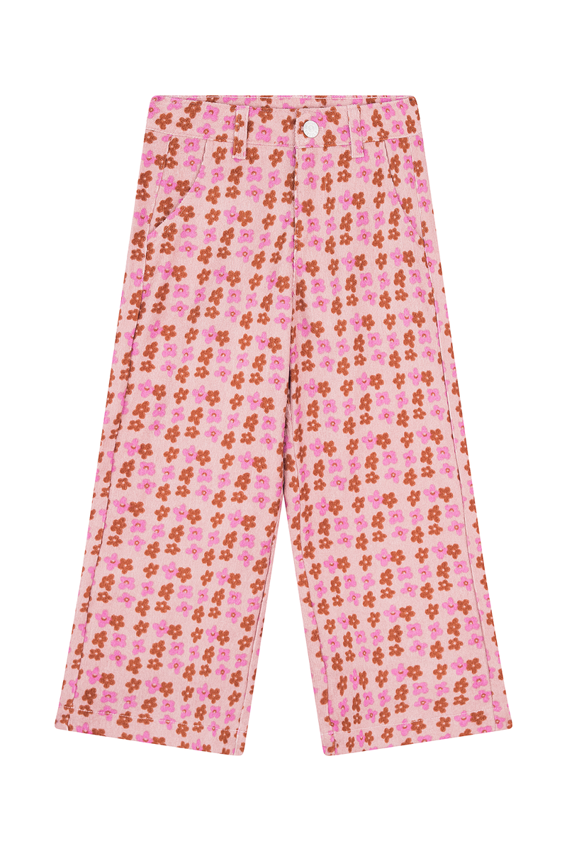 Meisjes Pants AOP POPPY-SG-37-D van Someone in de kleur OLD PINK in maat 122-128.