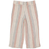 Meisjes Pants MURIELLS241 van Little Levv in de kleur AOP Taupe Stripe in maat 128.