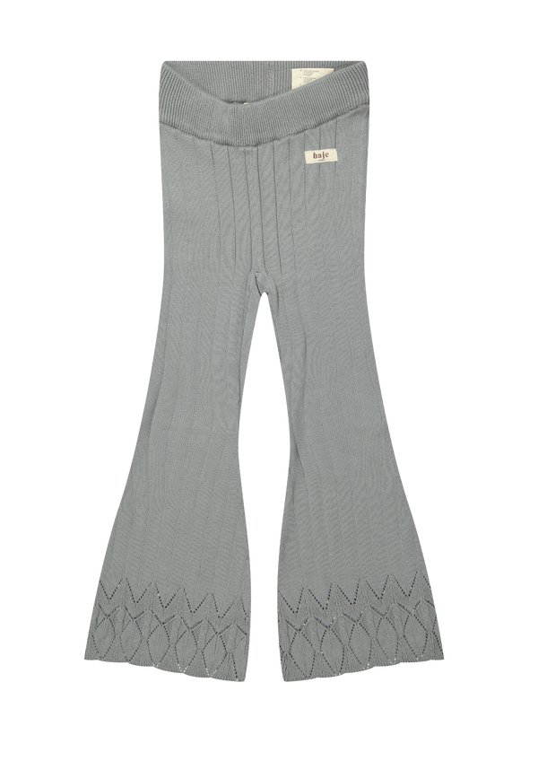 Baje Studio Mary knitted ajour flare greyish blue