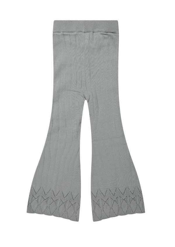 Baje Studio Mary knitted ajour flare greyish blue